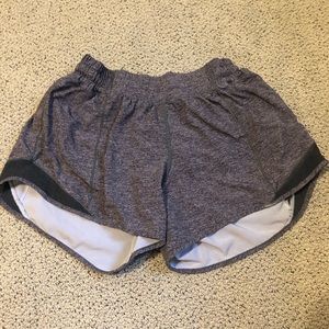 Hotty Hot Short II Long 4” Lululemon gray shorts